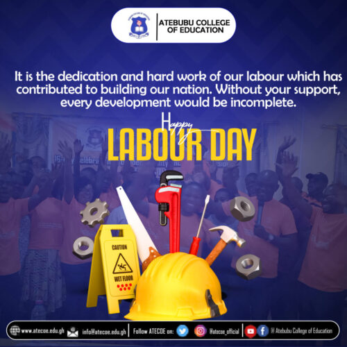 International labour day with helmet security and tools social m